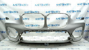 Bare front bumper BMW X3 G01 18-21 for parking sensors, without camera, white, sand