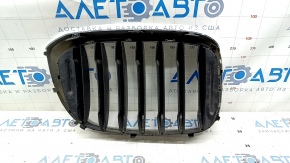 Left radiator grill BMW X3 G01 18-21 nostril, chrome frame + gray grille, bumpers, sand