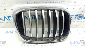 Right radiator grill BMW X3 G01 18-21 nostril, chrome frame + gray grille, bumpers, sand