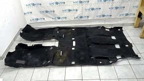 Toyota Highlander 14-19 black floor covering, ready to clean