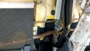 Rear seat, 3rd row, Toyota Highlander 17-17, black leather, brown stitching, dry-cleanable, dents, water contact