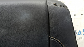 Rear seats, 2nd row, left, Toyota Highlander 14-19, black leather, separate, brown stitching, needs cleaning, dents, contact with water, scratches on the lining