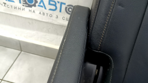 Rear seats, 2nd row, left, Toyota Highlander 14-19, black leather, separate, brown stitching, needs cleaning, dents, contact with water, scratches on the lining