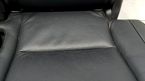 Rear seats, 2nd row, left, Toyota Highlander 14-19, black leather, separate, brown stitching, needs cleaning, dents, contact with water, scratches on the lining