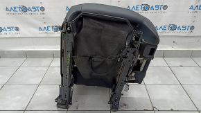 Rear seats, 2nd row, left, Toyota Highlander 14-19, black leather, separate, brown stitching, needs cleaning, dents, contact with water, scratches on the lining