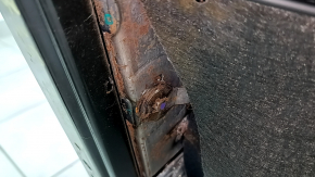Rear seats, 2nd row, left, Toyota Highlander 14-19, black leather, separate, brown stitching, needs cleaning, dents, contact with water, scratches on the lining