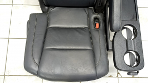 Rear seats, 2nd row, right, Toyota Highlander 14-19, black leather, separate, brown stitching, needs cleaning, dents, contact with water, scratches on the lining