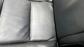 Rear seats, 2nd row, right, Toyota Highlander 14-19, black leather, separate, brown stitching, needs cleaning, dents, contact with water, scratches on the lining