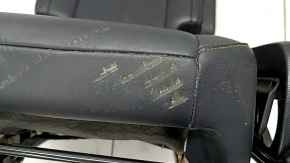 Rear seats, 2nd row, right, Toyota Highlander 14-19, black leather, separate, brown stitching, needs cleaning, dents, contact with water, scratches on the lining