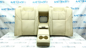 Rear seat, 2nd row, upper part, Toyota Avalon 13-15, without airbag, beige leather, with armrest, scratch, needs cleaning