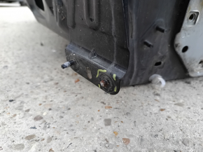 Nissan Rogue 14-20 rear left quarter wing with BSM, on the body, black, rusty, bumps, broken BSM mounting stud