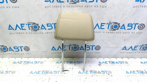 Front right headrest BMW X3 F25 11-17 beige leather, chip torn off, leather dented