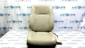 Toyota Highlander 14-19 passenger seat upholstery, beige leather, heated, with perforation