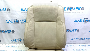 Toyota Highlander 14-19 passenger seat upholstery, beige leather, heated, with perforation