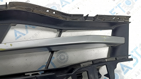 Left fog light grille frame for BMW 3 F30 16-18, partially open, with chrome molding, sand, bumps