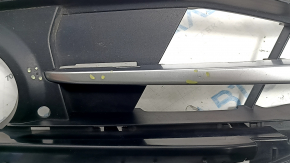 Left fog light grille frame for BMW 3 F30 16-18, partially open, with chrome molding, sand, bumps