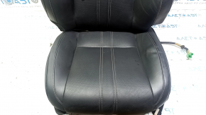 Honda Insight 19-22 driver's seat upholstery, black leather, heated, perforated