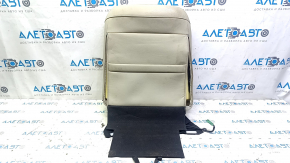 Honda Accord 13-17 passenger seat back upholstery, beige leather, perforated, heated, dry-cleanable