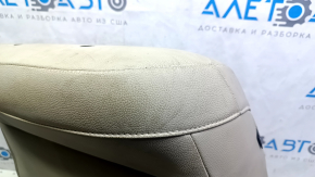 Honda Accord 13-17 passenger seat back upholstery, beige leather, perforated, heated, dry-cleanable