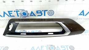 BMW X3 G01 18-21 black front panel center trim, dark oak Perlglanz Chrom wood insert, scratches