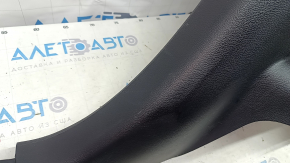 Rear row trim right Dodge Challenger 15-19 black, armrest leather, scratches
