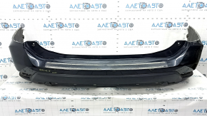 Bare rear bumper Nissan Rogue 17-20 black, scratches, dents, crack in the mount