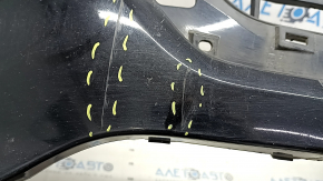 Bare front bumper Nissan Rogue 17-20 black, cracks, dents, pinched, scratches, sand