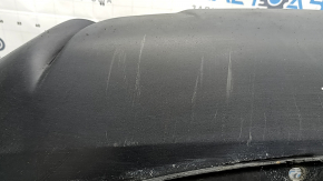 Bare front bumper Nissan Rogue 17-20 black, cracks, dents, pinched, scratches, sand