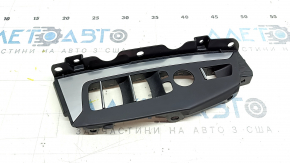Front left window lift control trim for BMW X3 G01 18-21, black with chrome