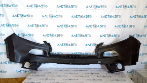 The front bumper is bare, the upper part of the Jeep Cherokee KL 14-14 without parking sensors, under the towing hook plug, dented