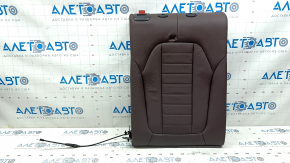 Rear row of seats, 2nd row, upper part, right, BMW X3 G01 18-21 leather, brown Vernasca Mokka, dented leather