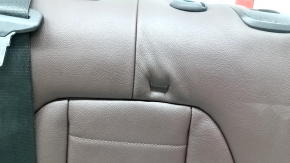 Rear seat, 2nd row, upper left, BMW X3 G01 18-21 leather, brown Vernasca Mokka, with belt, with armrest, dented leather