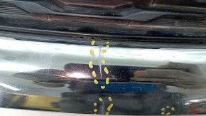 Nissan Rogue 16-17 radiator grille without camera, without radar, broken fasteners, cracks, bumps, sand