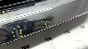 Nissan Rogue 16-17 radiator grille without camera, without radar, broken fasteners, cracks, bumps, sand