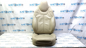 Tesla Model S 12-20 passenger seat upholstery beige leather