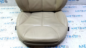 Tesla Model S 12-20 passenger seat upholstery beige leather