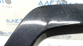 Upper front bumper molding for Nissan Rogue 17-20, gloss black, pressed, dented fastening, scratches, sand