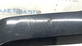 Upper front bumper molding for Nissan Rogue 17-20, gloss black, pressed, dented fastening, scratches, sand