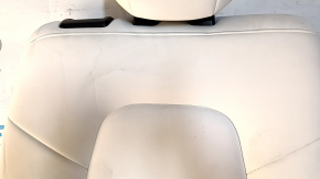 Rear seats, 2nd row, upper right, Tesla Model Y 20-25, leather, white, heated, with headrest, dry-cleanable
