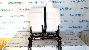 Rear seats, 2nd row, upper left, Tesla Model Y 20-25, leather, white, with belt, heated, with headrest, dry-cleanable