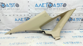Upper left rear pillar trim for Toyota Avalon 13-18, beige, needs dry cleaning, scratches, crack in mount