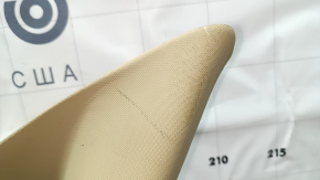 Upper left rear pillar trim for Toyota Avalon 13-18, beige, needs dry cleaning, scratches, crack in mount