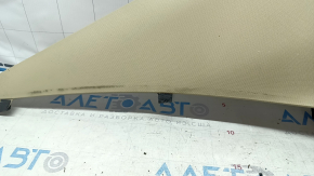 Upper left rear pillar trim for Toyota Avalon 13-18, beige, needs dry cleaning, scratches, crack in mount