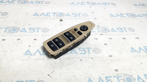 Front left window lift control for BMW 3 F30 12-18 with automatic folding, with beige trim, broken mount