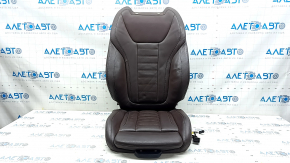 BMW X3 G01 18-21 passenger seat upholstery, Vernasca Mokka brown leather, heated, dented leather, scuffed