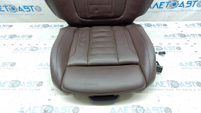BMW X3 G01 18-21 passenger seat upholstery, Vernasca Mokka brown leather, heated, dented leather, scuffed