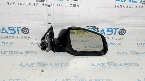 Right side mirror assembly for BMW 3 Series F30 4D 13-18 USA, 5 pins, matte mount, turn signal, auto-folding, white