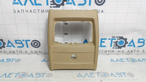Rear center console trim for BMW 3 F30 12-18 beige venetobeige, for deflector and cigarette lighter