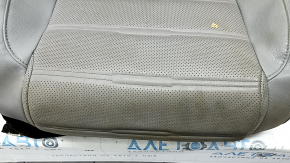Driver's seat upholstery for Honda CRV 17-22, gray leather, perforated, heated, water-resistant, dry-cleanable