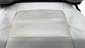 Driver's seat upholstery for Honda CRV 17-22, gray leather, perforated, heated, water-resistant, dry-cleanable